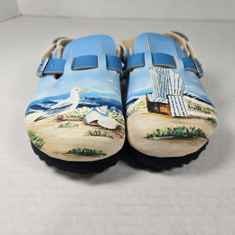 Birkenstock Birki's Unisex Kids Kay Birko-Flor Seagull Slingback Clog Sz EU27 C9